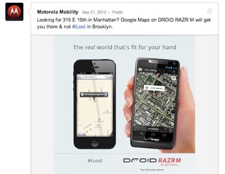 Illustration for article titled Did Motorola Fake an Address to Make Apple Maps Look Even Worse Than It Is?